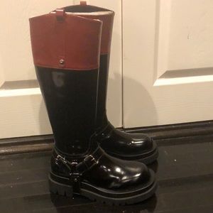 Jeffrey Campbell Friesian Riding Boots Black Brown MSRP $315